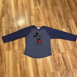 90'S DISNEYLAND RESORT MICKEY MOUSE Mickey Mouse Ringer T-shirt Made in USA Men's XL Vintage cotton Charcoal Vintage Second Hand